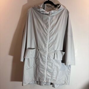 SOSKEN Sz 1-2 (Vanity) Z-Cristal Zipper  Hooded Drawstring Pockets Raincoat